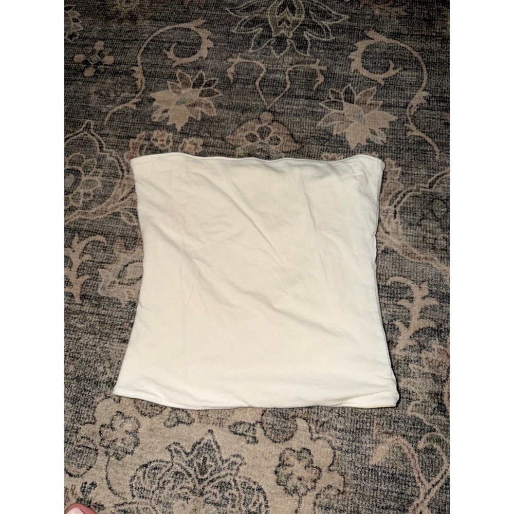 Hollister White/Yellow Reversible Tube Top Strapless Tank Top